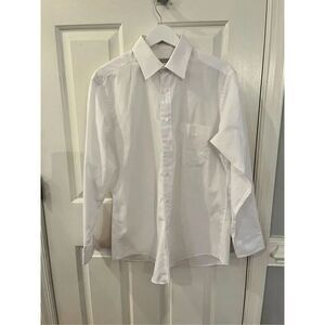 Vintage Lanvin White Button Down Shirt sz 15-1/2/32-33